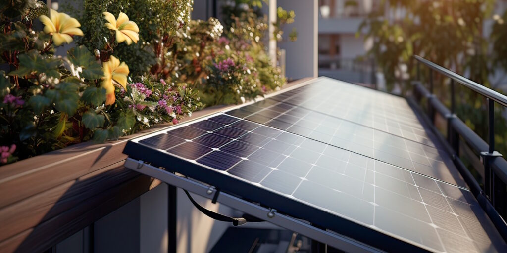 Das Foto zeigt eine Photovoltaikanlage